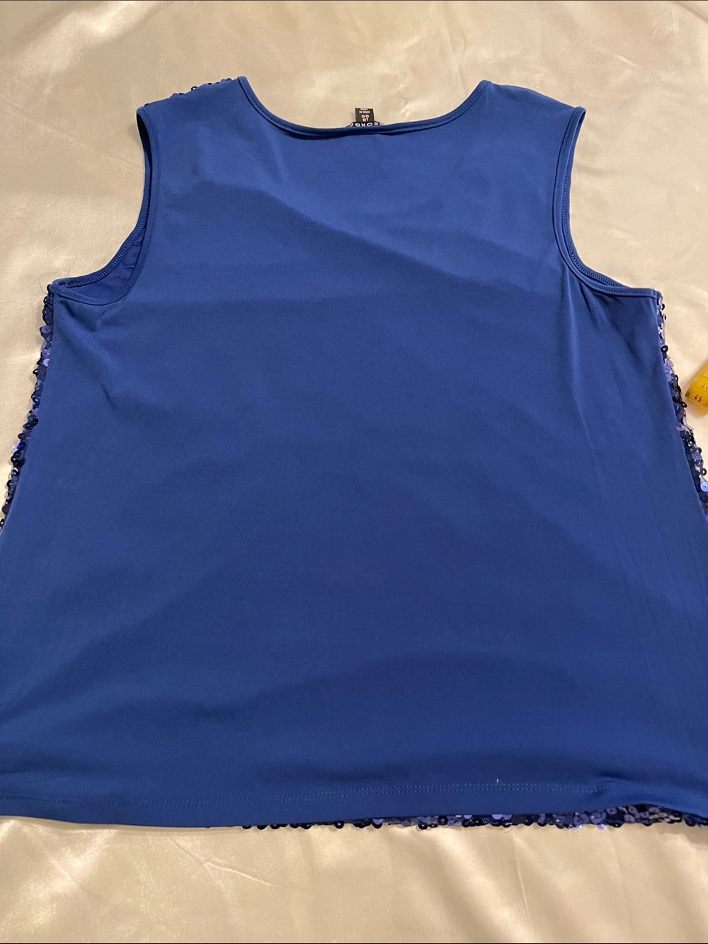George Women's Royal Blue Sequin Tank Top - Picture 6 of 6